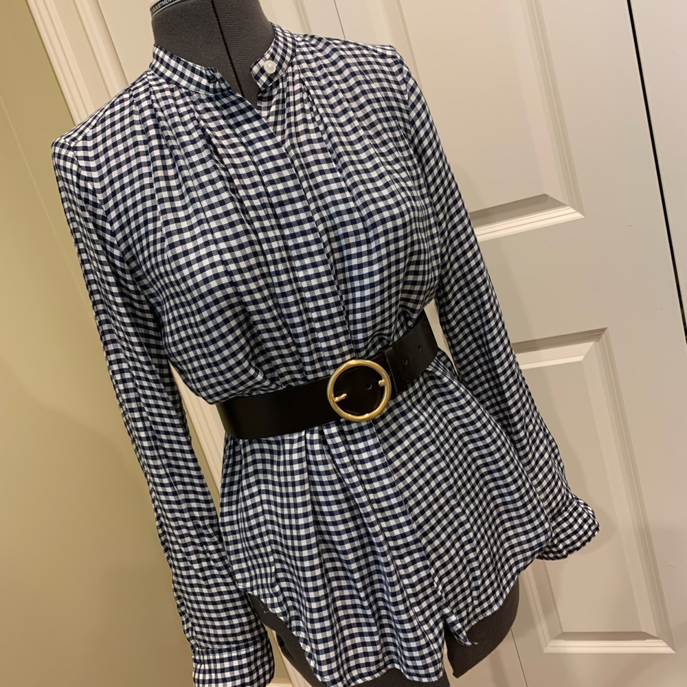 Ann Taylor  checked blouse or tunic